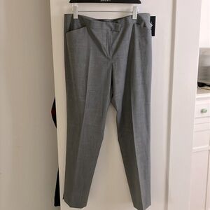 NEW! Lafayette 148 Perfect Gray Irving Pants size 14